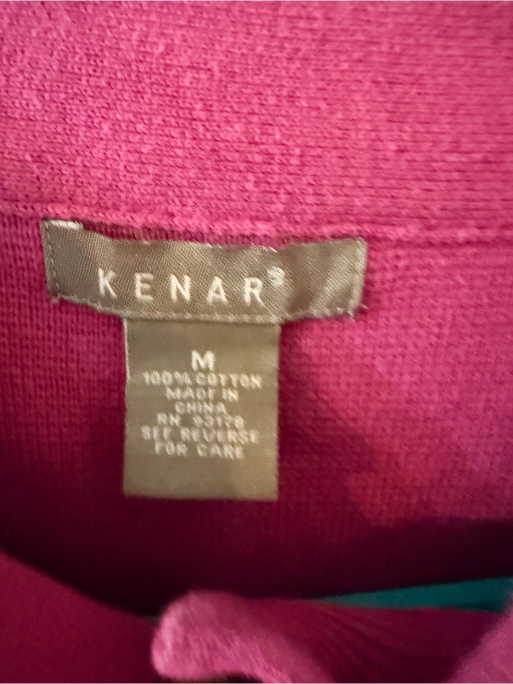 Kenar Women’s Bright Fuchsia Button-Front 3/4 Sleeve Jacket - Picture 2 of 2